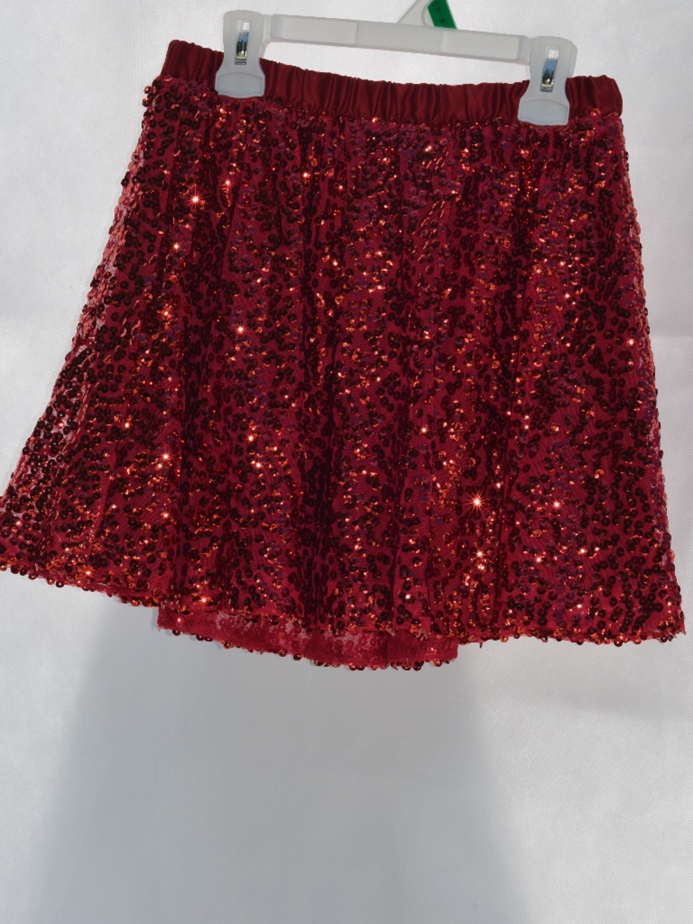 Red Sequin Skirt SZ XL 14/16 Girls or Women's S #B42